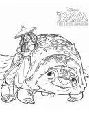 Raya en de Laatste Draak kleurplaat 4
